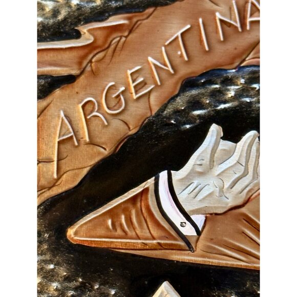 Vintage Buenos Aires Argentina Tango Raised Relief Plaque 3D Painting Wall Art - Picture 4 of 11